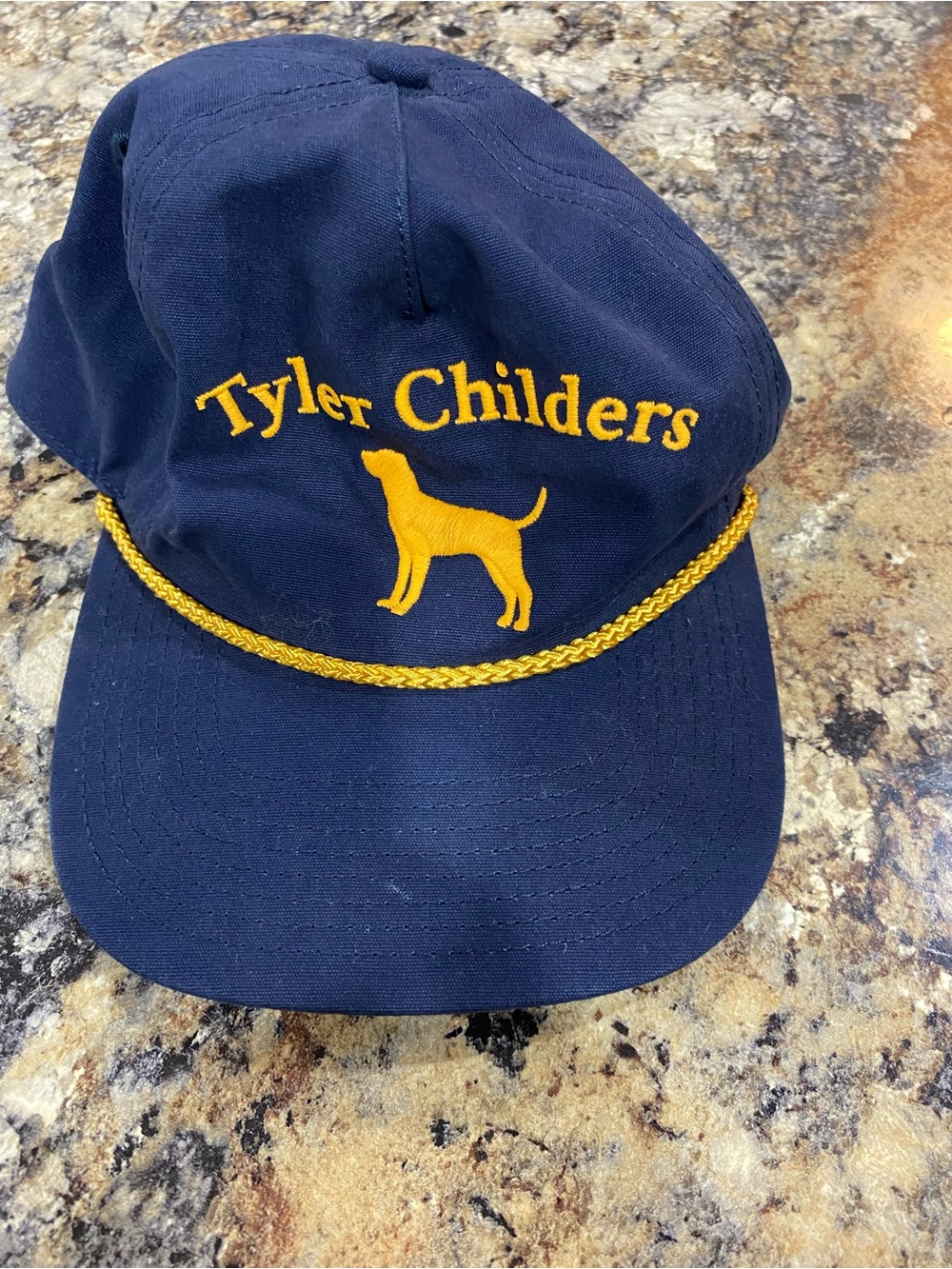 Tyler Childers Hat Hound Dog Tour Navy Blue Adjustable Cap Rope Unstructured